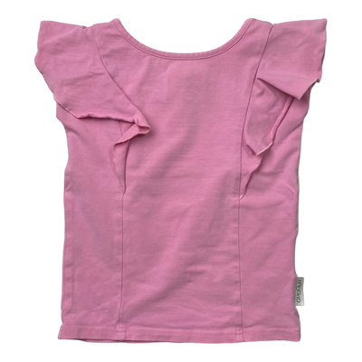 Gugguu frill t-shirt, hot pink | 86cm