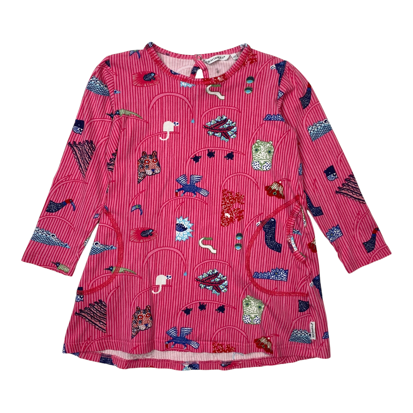 Marimekko tunic dress, animals | 110cm