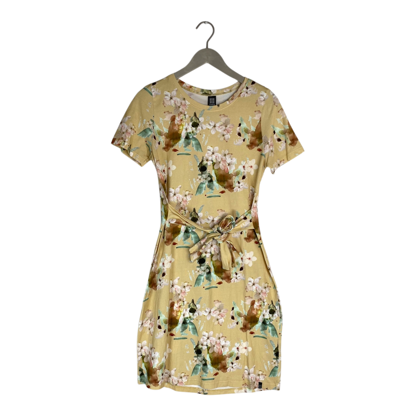 Kaiko t-shirt belted dress, flower | woman S