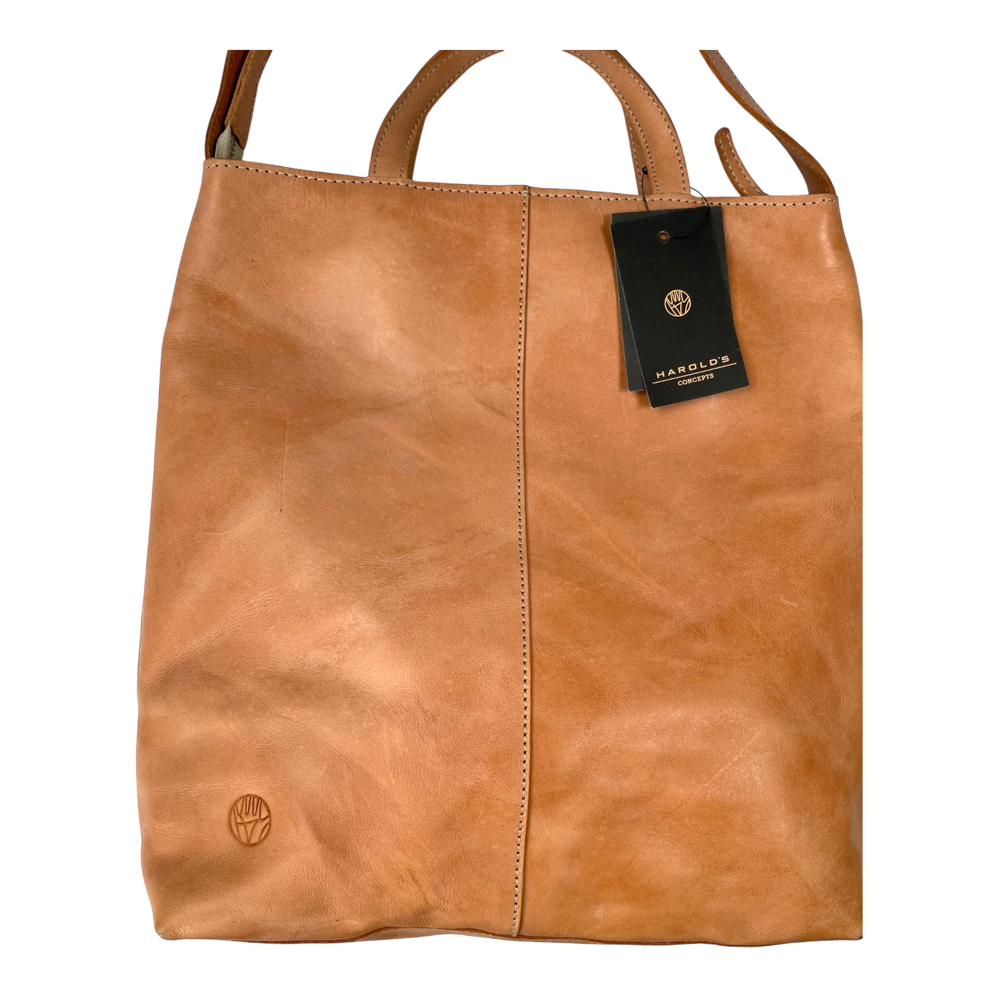 Harold's Bags leather shopper bag large, natural brown