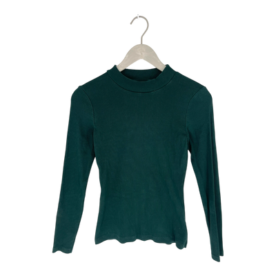 Aarre rib shirt, emerald green | woman XS