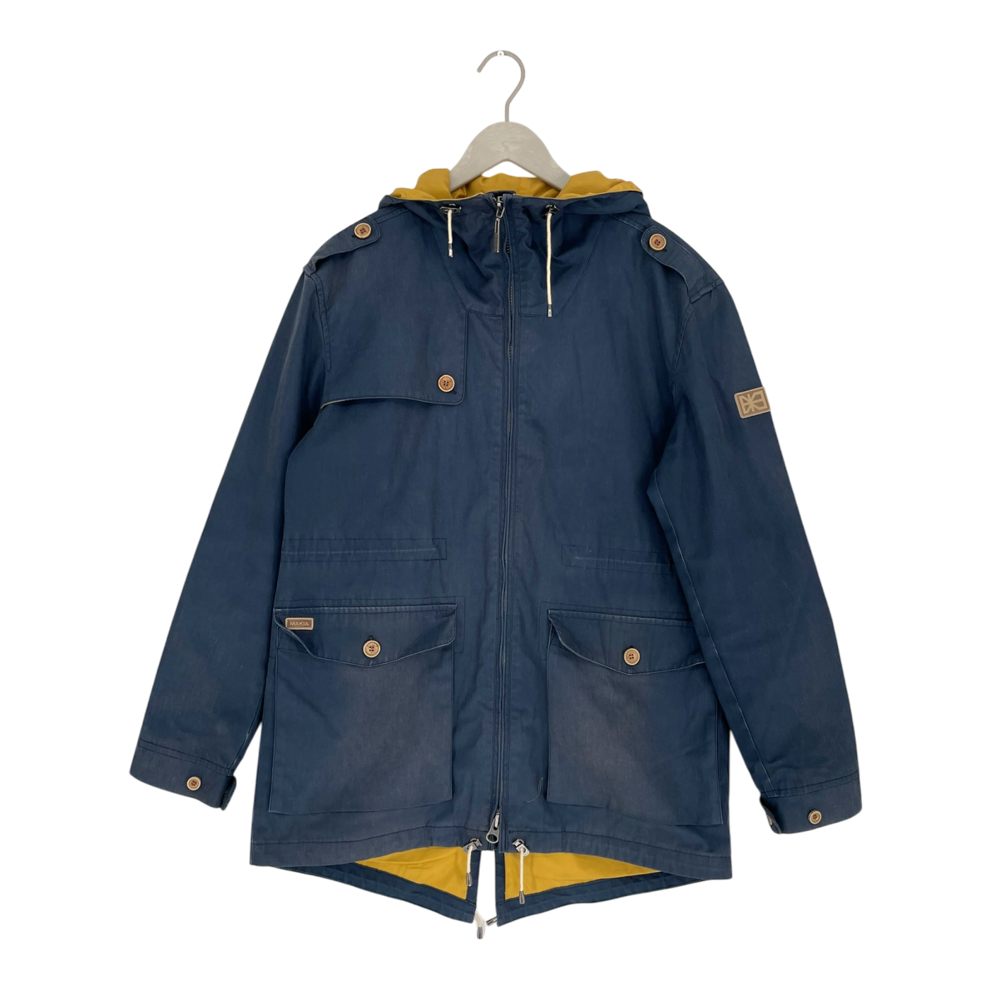 Makia spring parka jacket, blue | man M