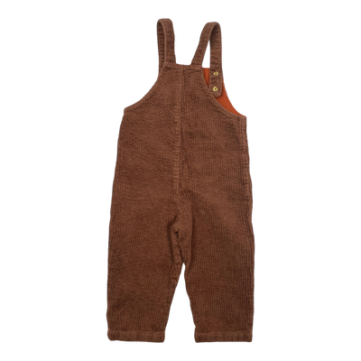 Metsola corduroy dungarees, brown | 74/80cm