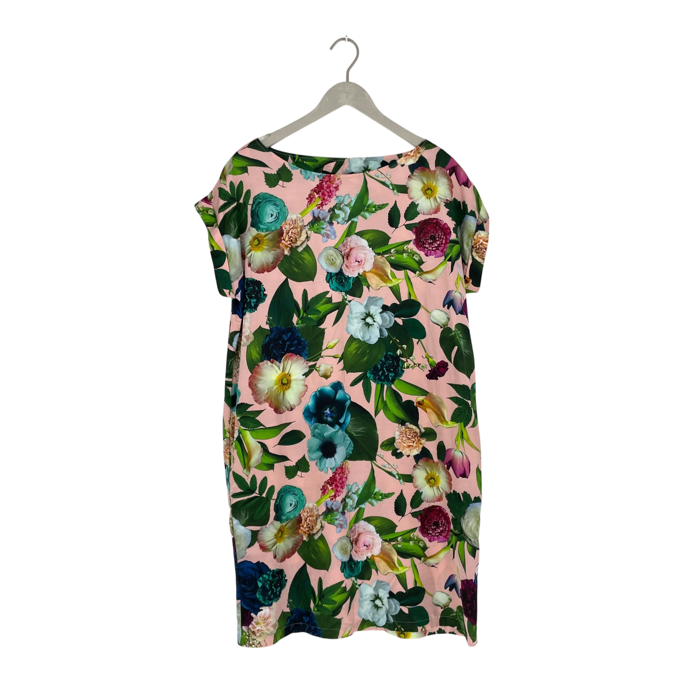 Uhana silk dress, flowers | woman L