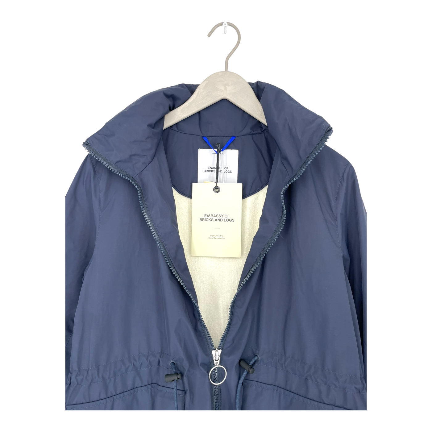 Embassy of Bricks and Logs montreux rain jacket, blue | woman S