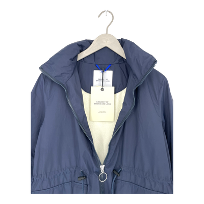 Embassy of Bricks and Logs montreux rain jacket, blue | woman S