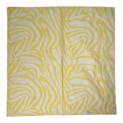 Kaiko square scarf, yellow zebra