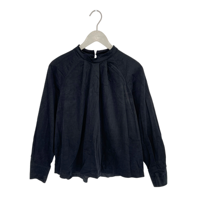 Papu pleated corduroy shirt, black | woman S