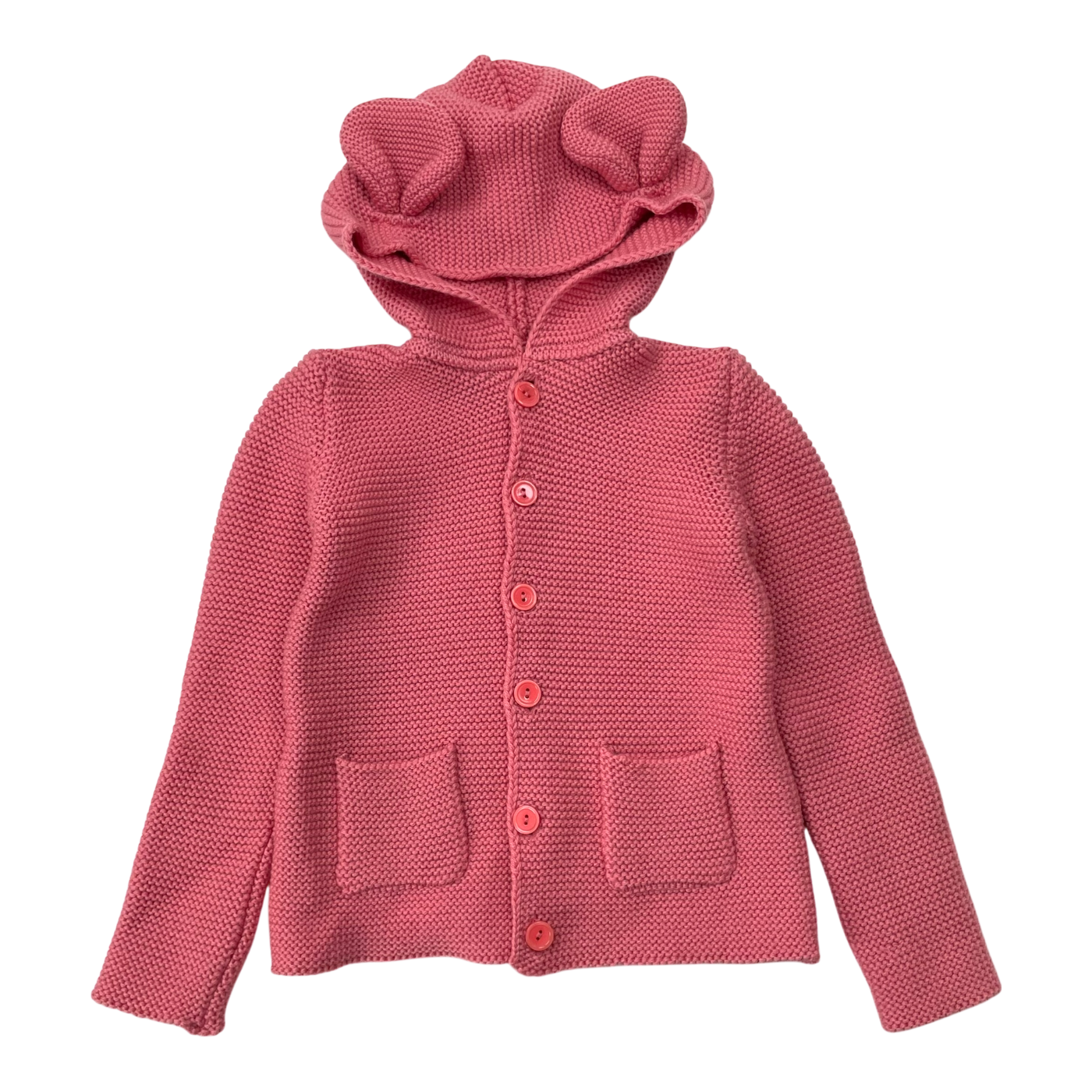 Metsola merino cardigan, raspberry | 98/104cm