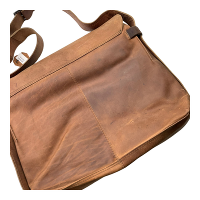 Harold's Bags leather antic heritage messenger bag L, nature