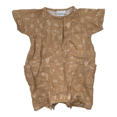 Metsola muslin romper, beige | 62/68cm