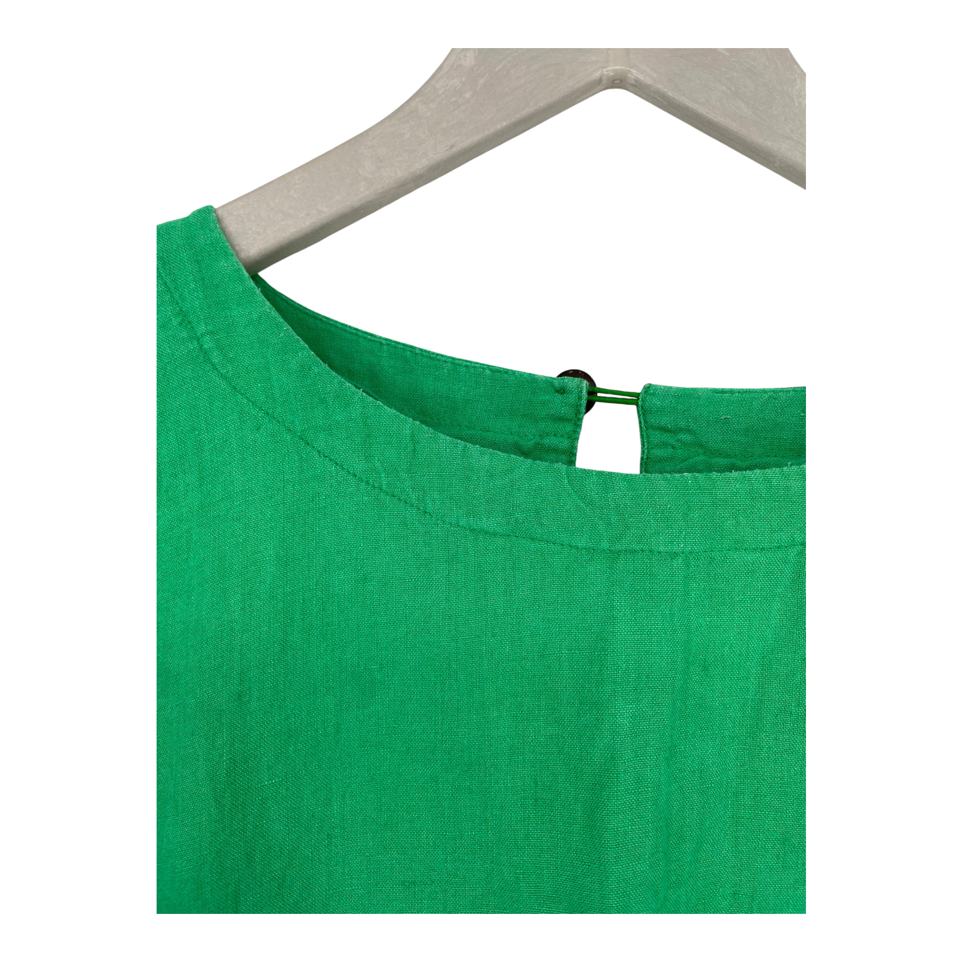 Papu boxy linen dress, lime green | woman M