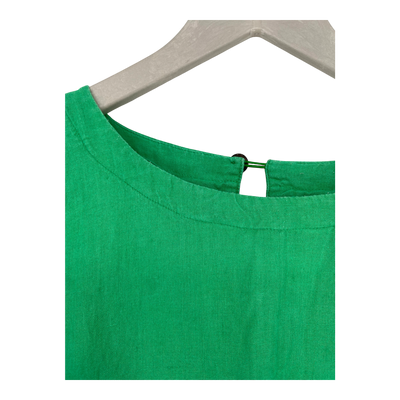 Papu boxy linen dress, lime green | woman M