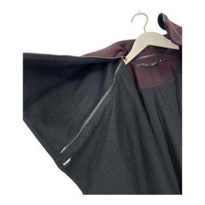 AllSaints wool coat, black/burgundy | woman 34