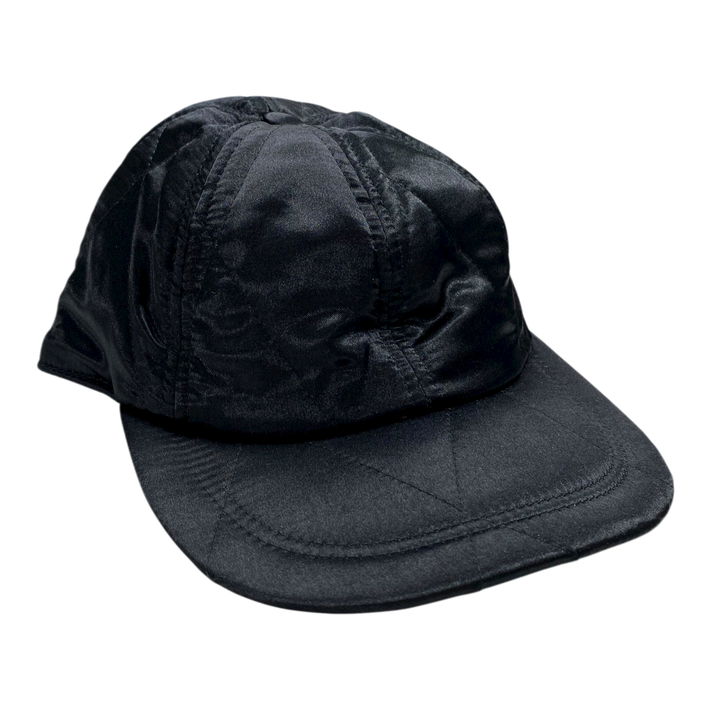 Vimma quilted satin cap, black