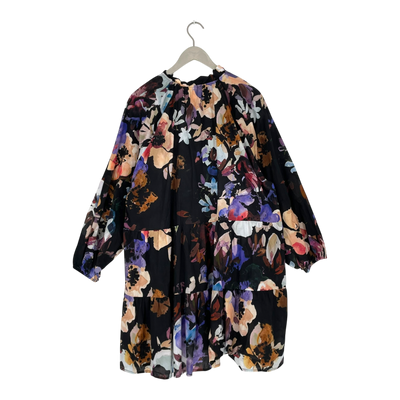 Kaiko voluminous tunic, black anemone | woman XL