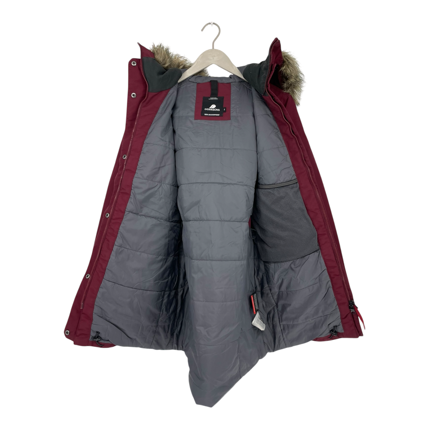 Didriksons parka, burgundy | woman 40