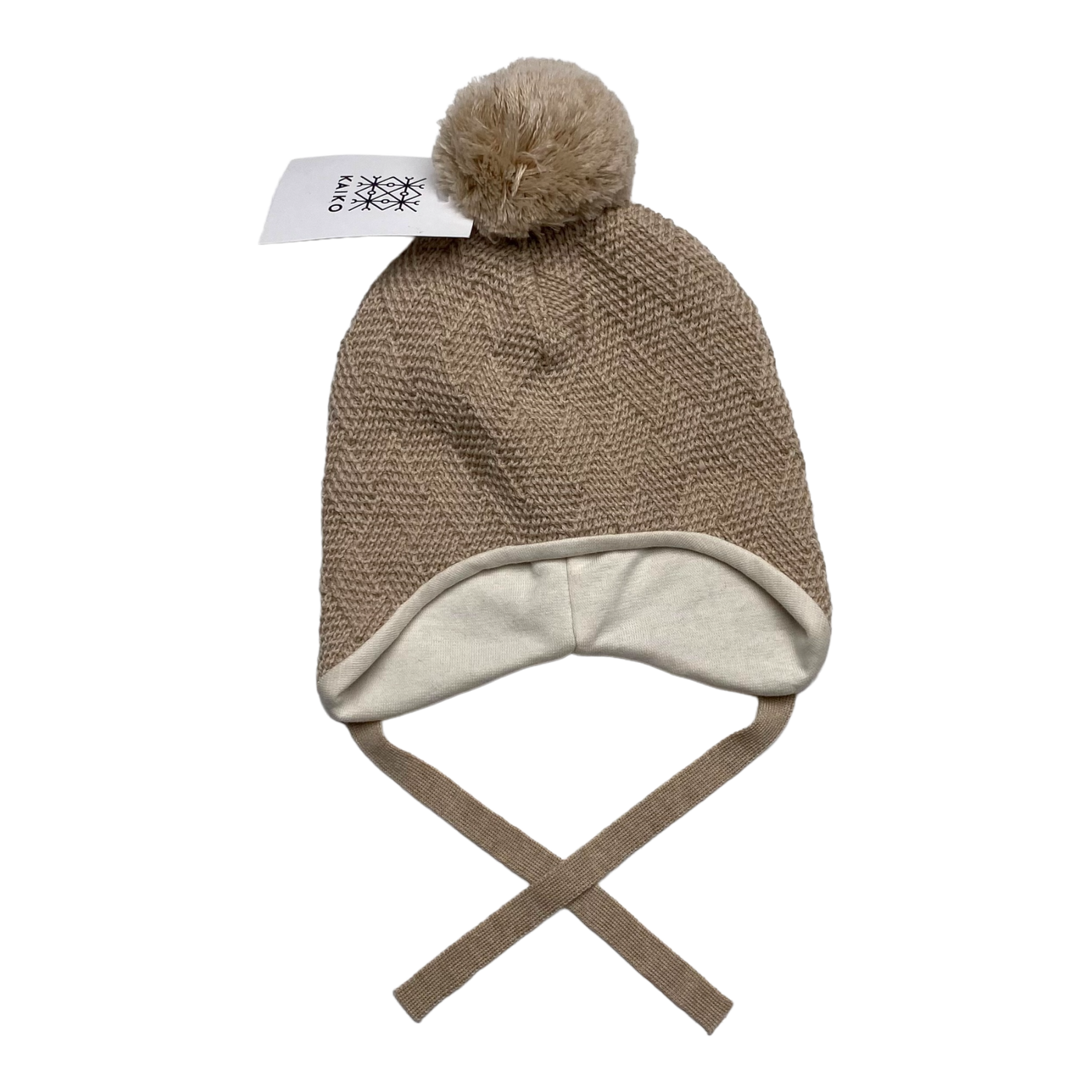 Kaiko grid baby beanie, almond | 40/42