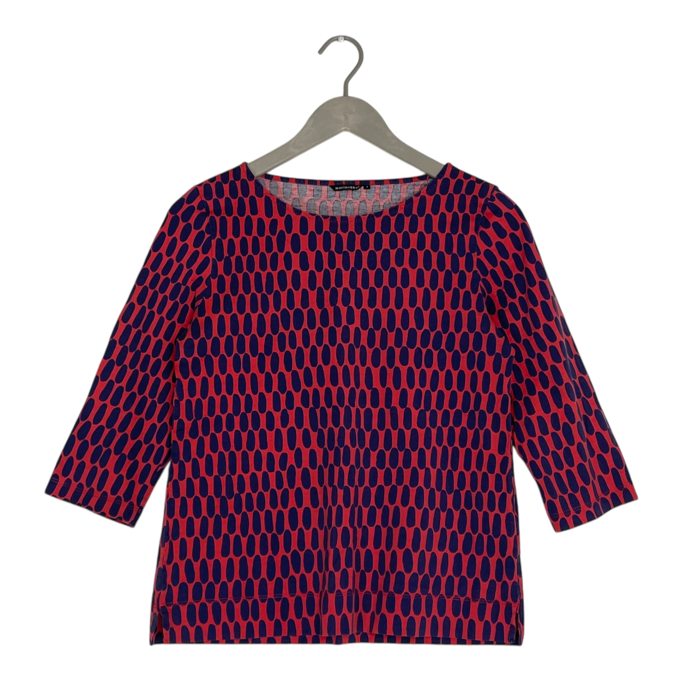 Marimekko Kuumo shirt, red and navy | woman S