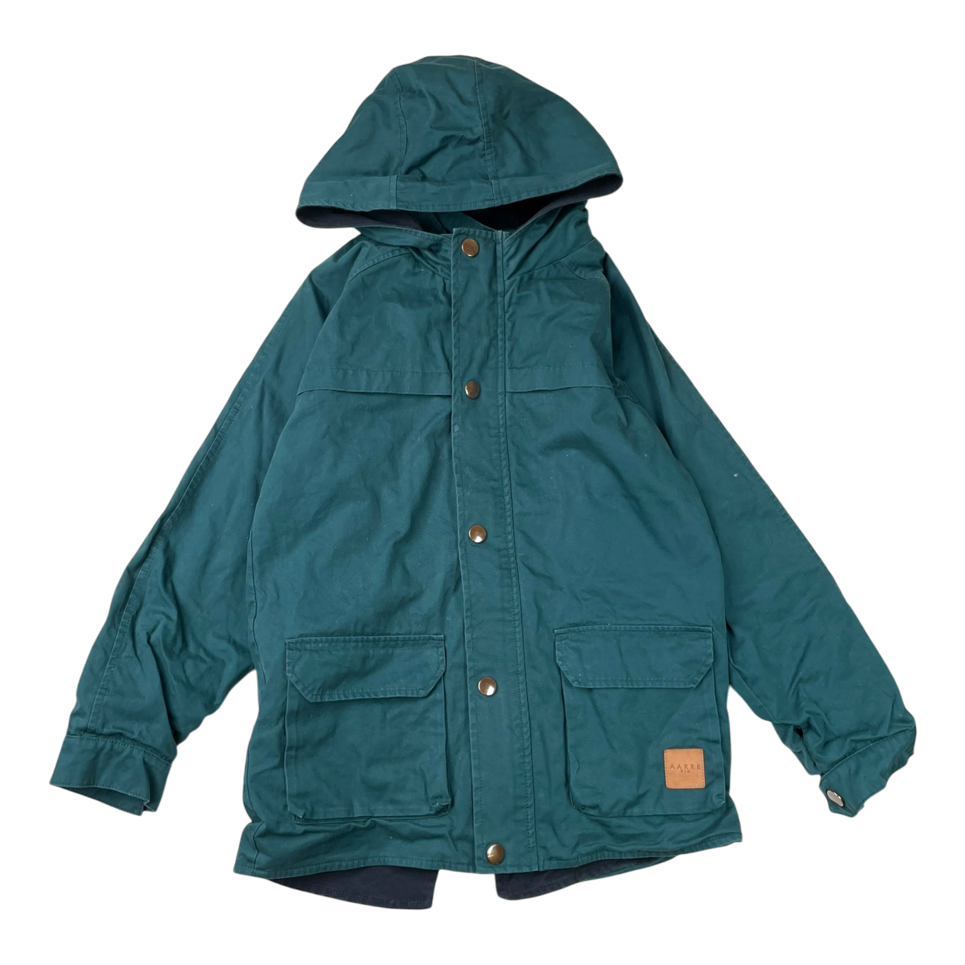 Aarre hooded parka, teal | 146/152cm