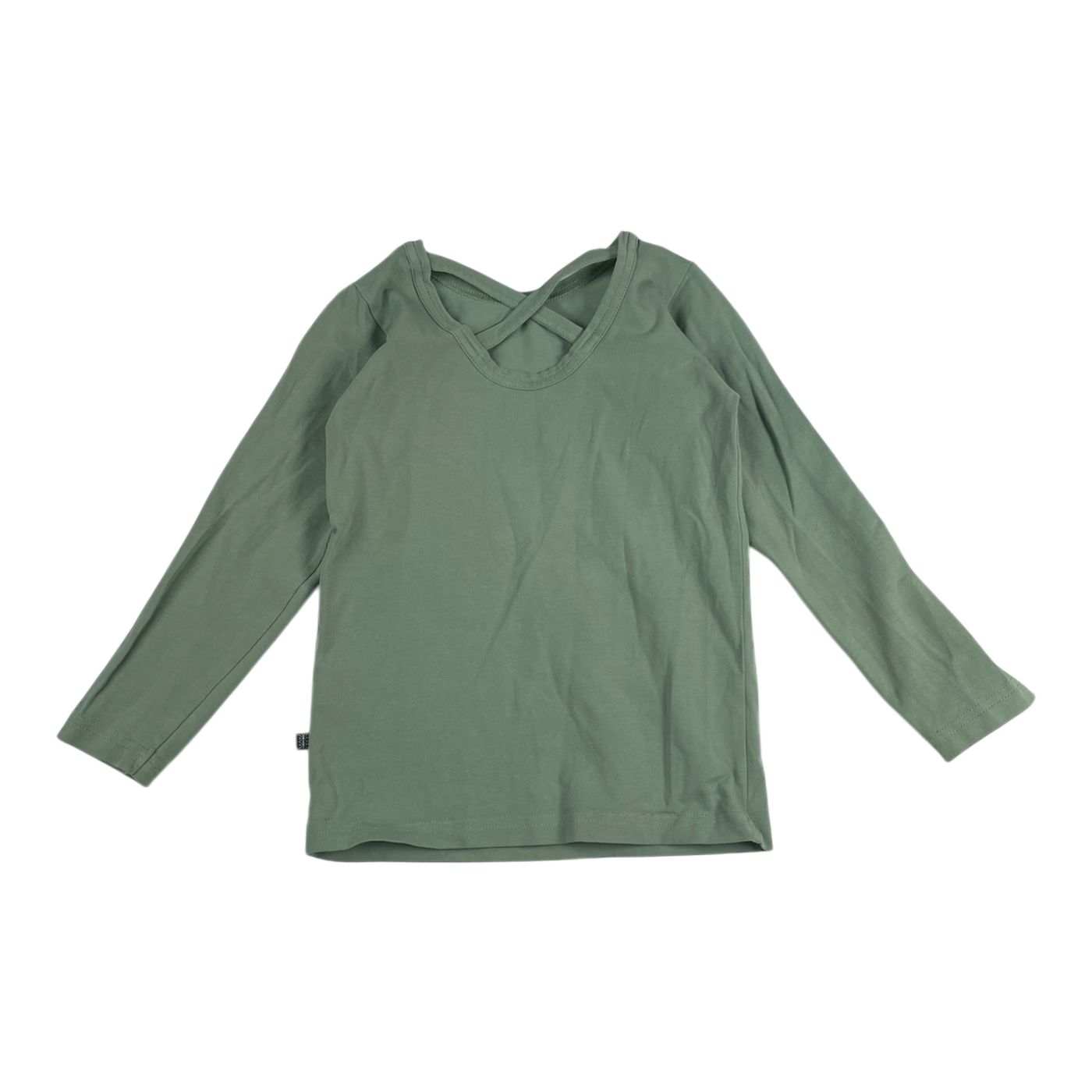 Kaiko cross shirt, tea green | 98/104cm