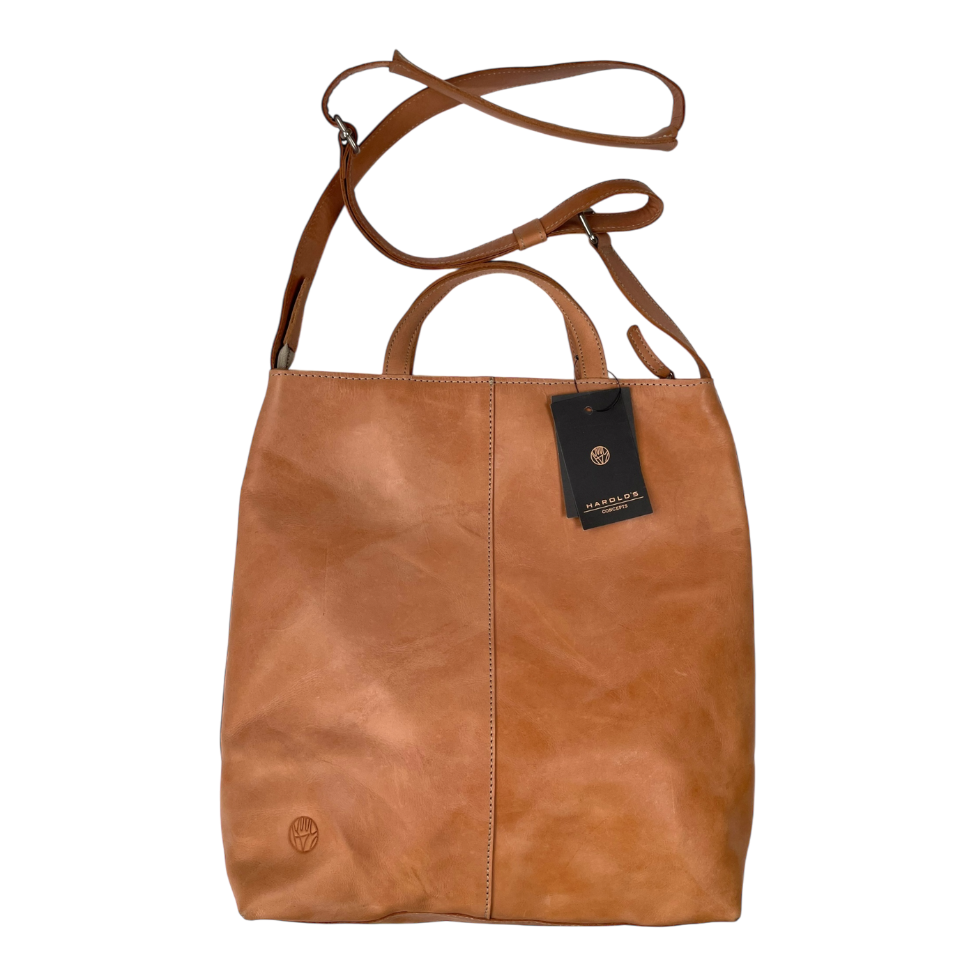 Harold's Bags leather shopper bag large, natural brown