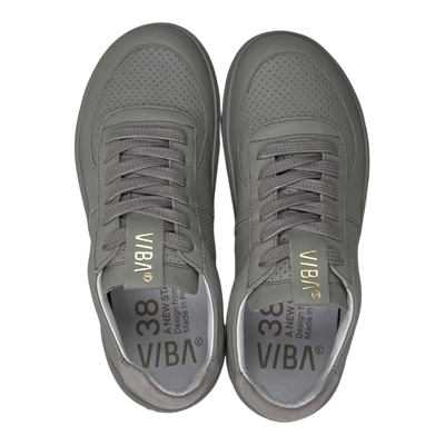 VIBAe London Bio leather sneakers, grey | 38