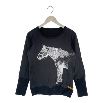 Ommellinen shirt with cuffs, horse | woman M