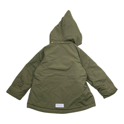 Mini A Ture matwang fleece lined winter anorak, forest green | 98cm