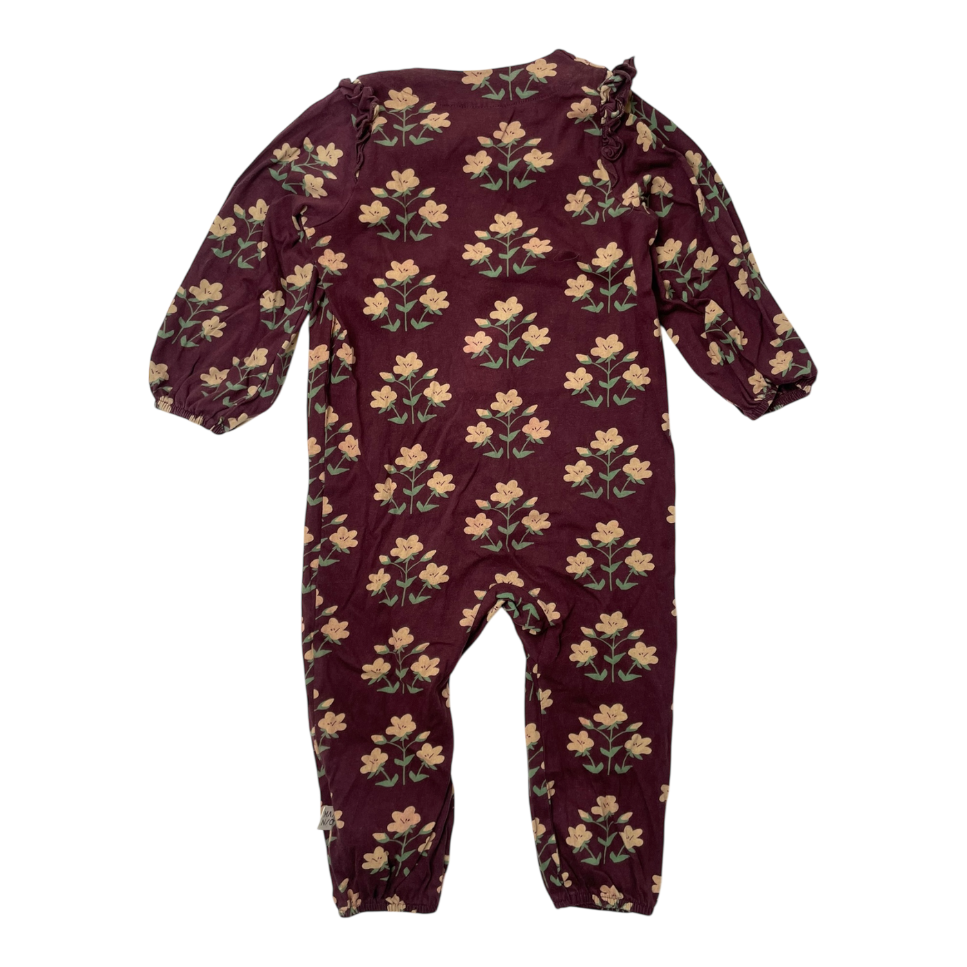 Mainio button jumpsuit, flowers | 74/80cm