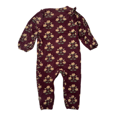 Mainio button jumpsuit, flowers | 74/80cm