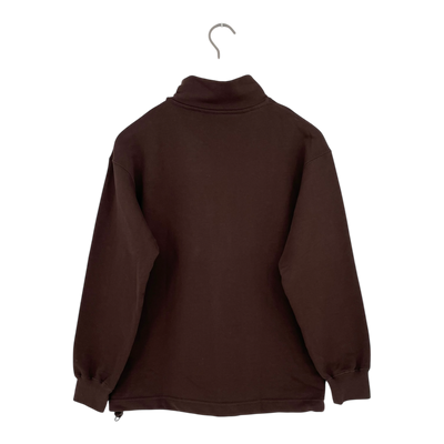Toive half-zip college shirt, brown | unisex XS