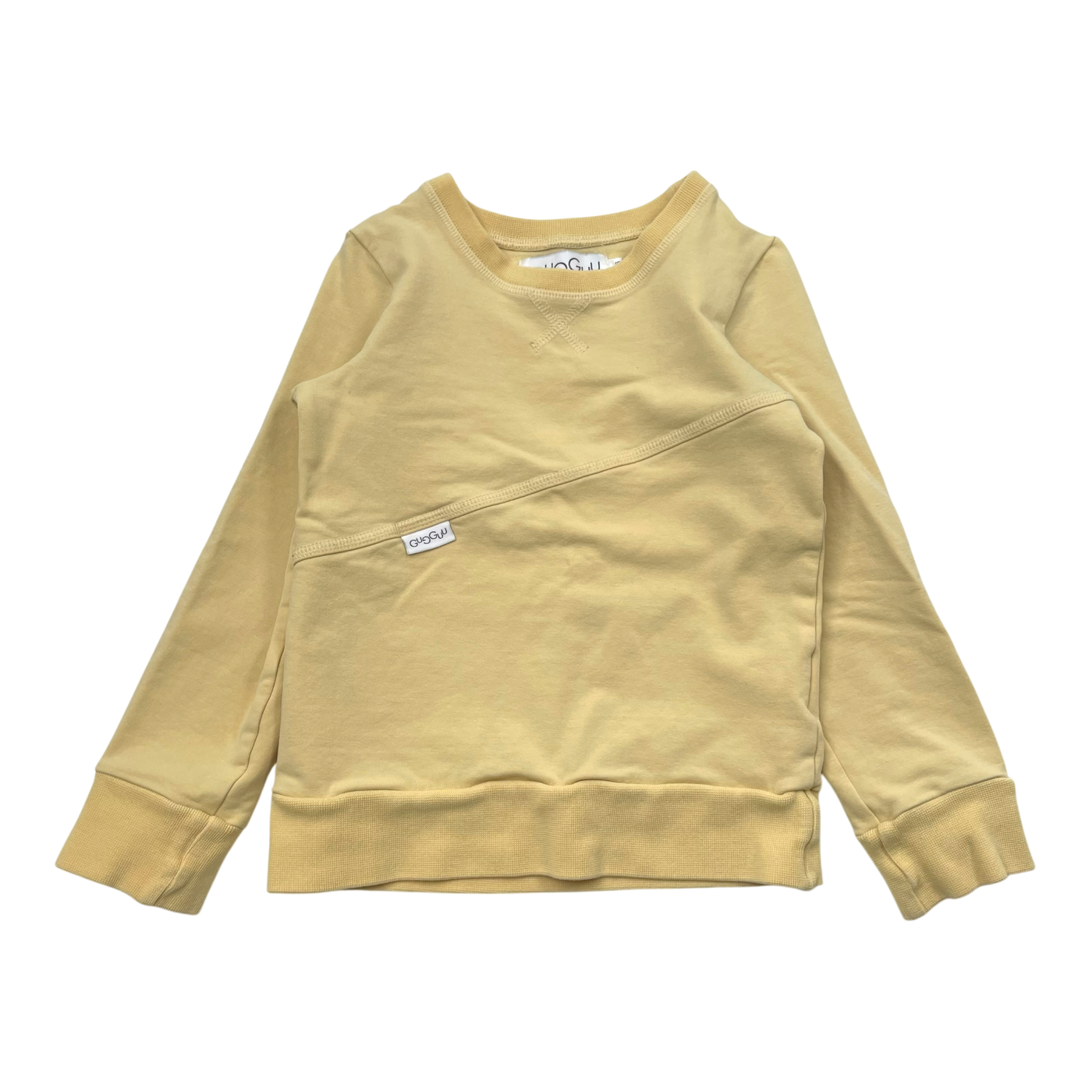 Gugguu sweatshirt, lemon chiffon | 116cm