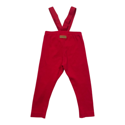 Metsola rib brace leggings, red | 86/92cm