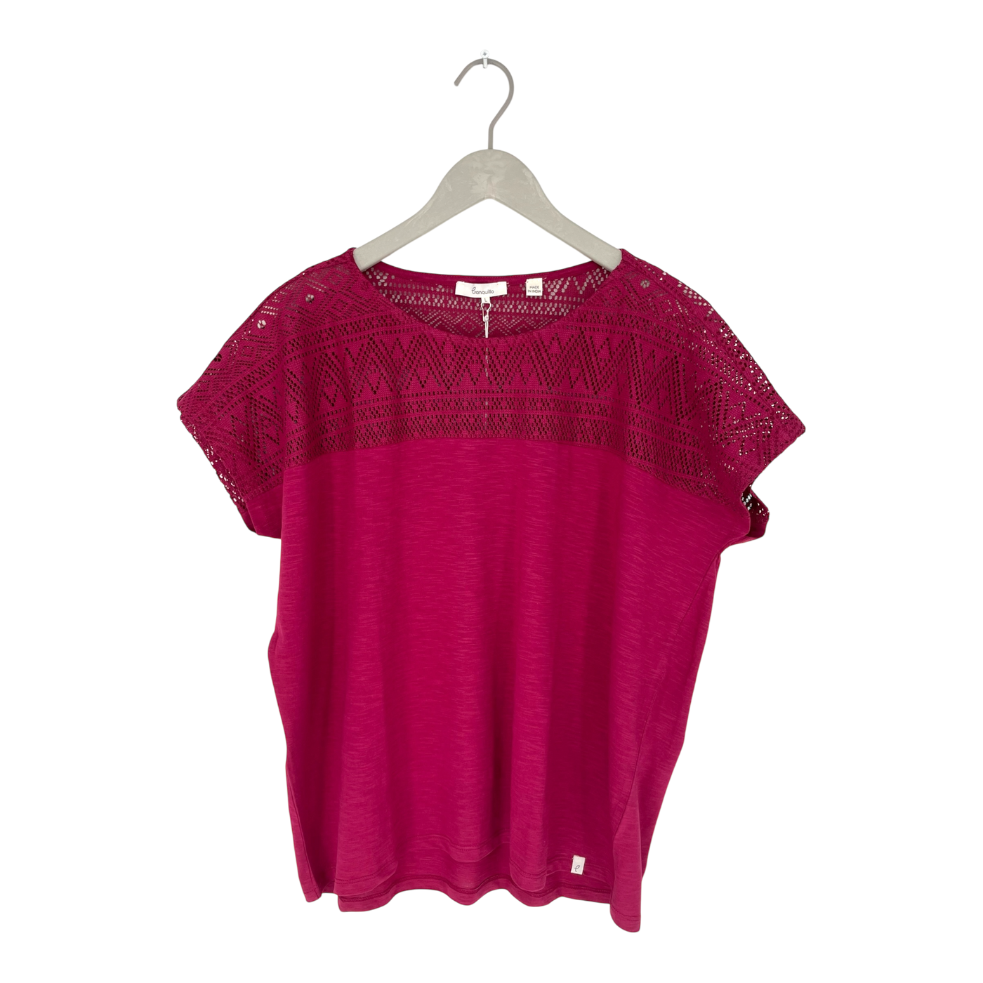 Tranquillo lace t-shirt, aniline red | woman L