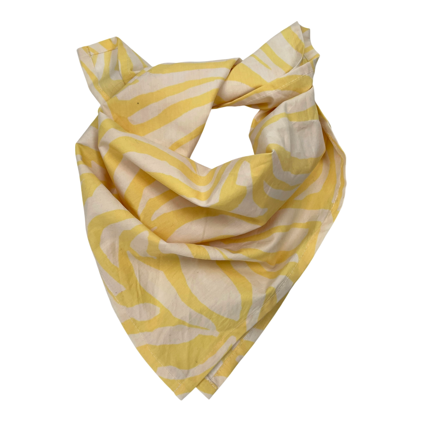 Kaiko square scarf, yellow zebra