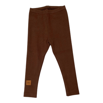 Metsola rib leggings, brown | 86/92cm
