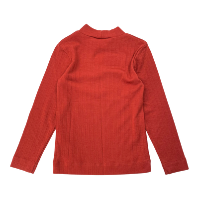 Mainio merino wool shirt, fire brick | 98/104cm