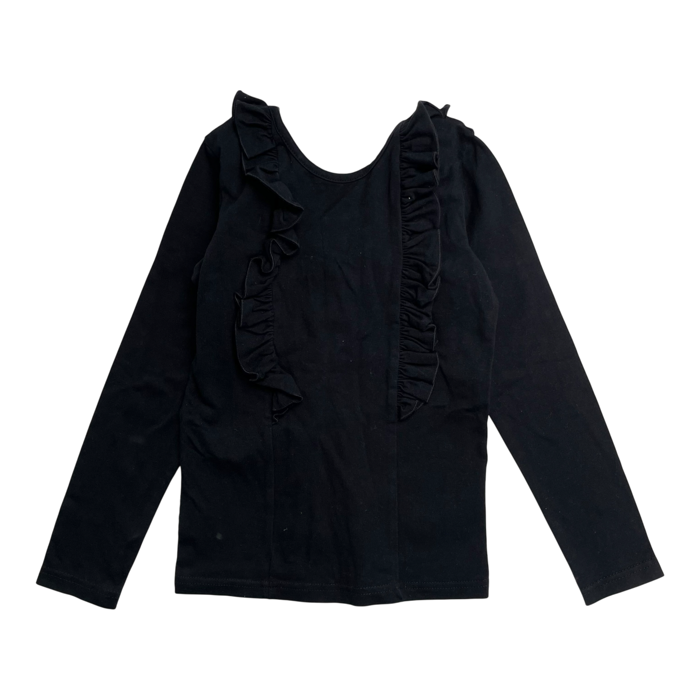Gugguu frill shirt, black | 104cm