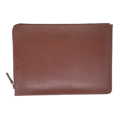 Holzrichter leather laptop sleeve, brown