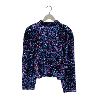 Vimma sequin shirt, purple and blue | woman S/XS