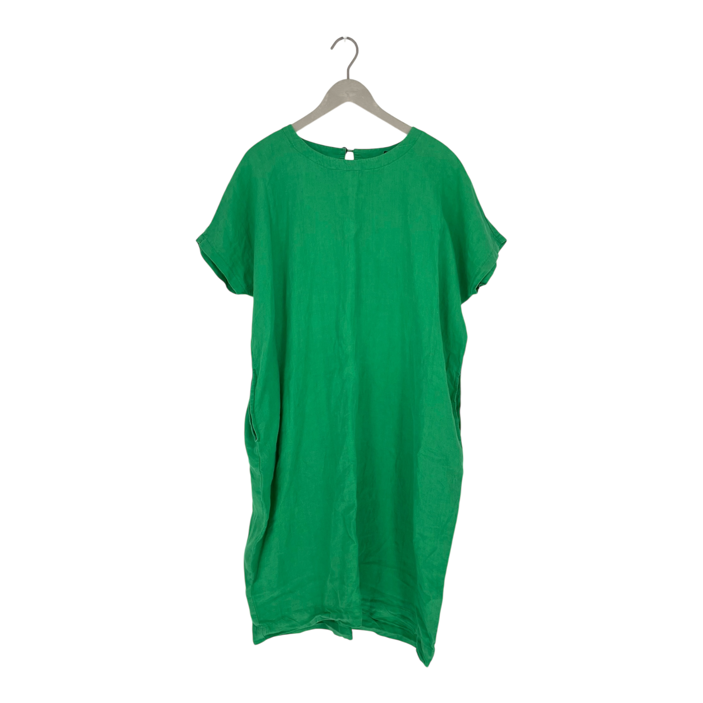 Papu boxy linen dress, lime green | woman M