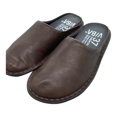 VIBAe Roma leather slippers, cocoa brown | 37