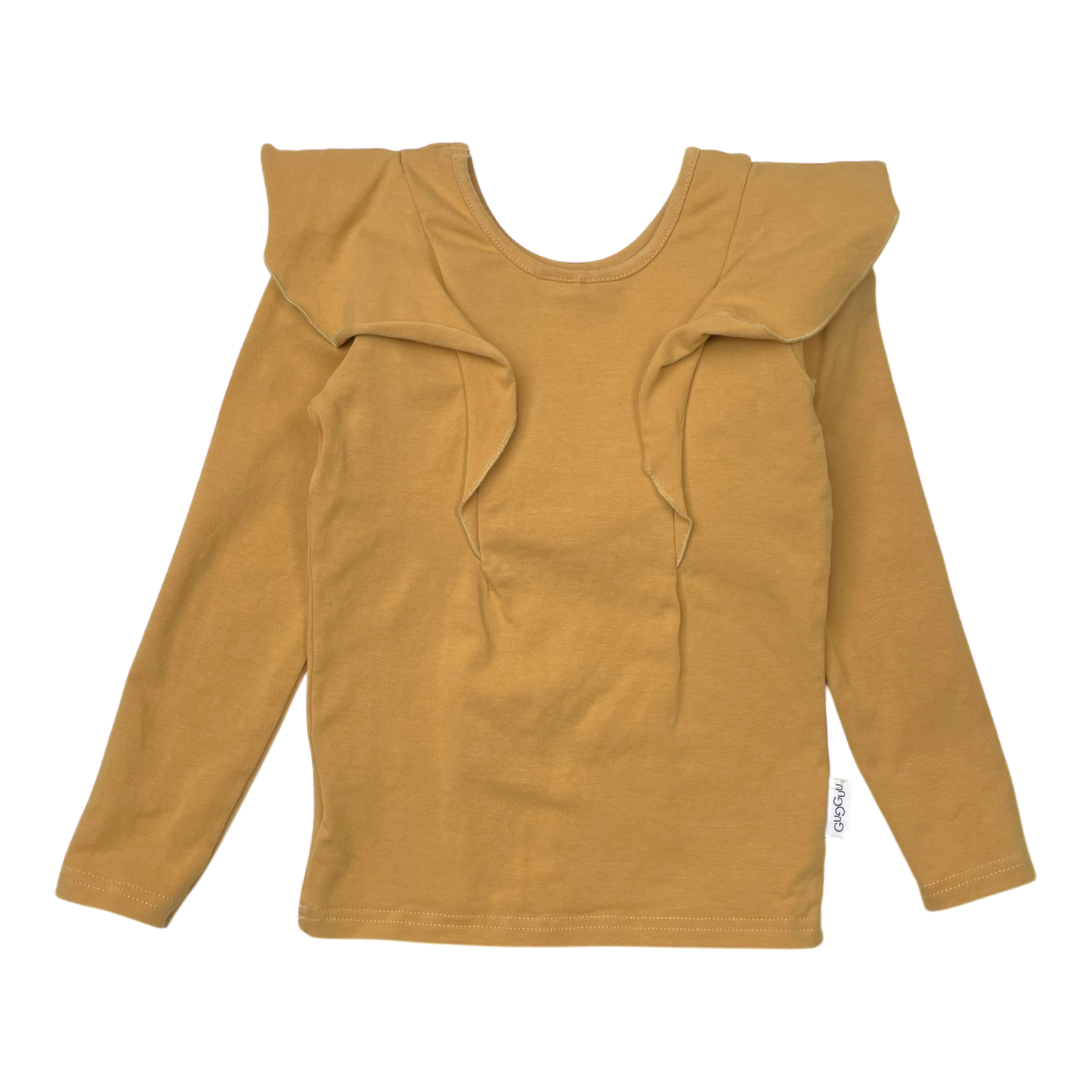 Gugguu frill shirt, gold | 98cm