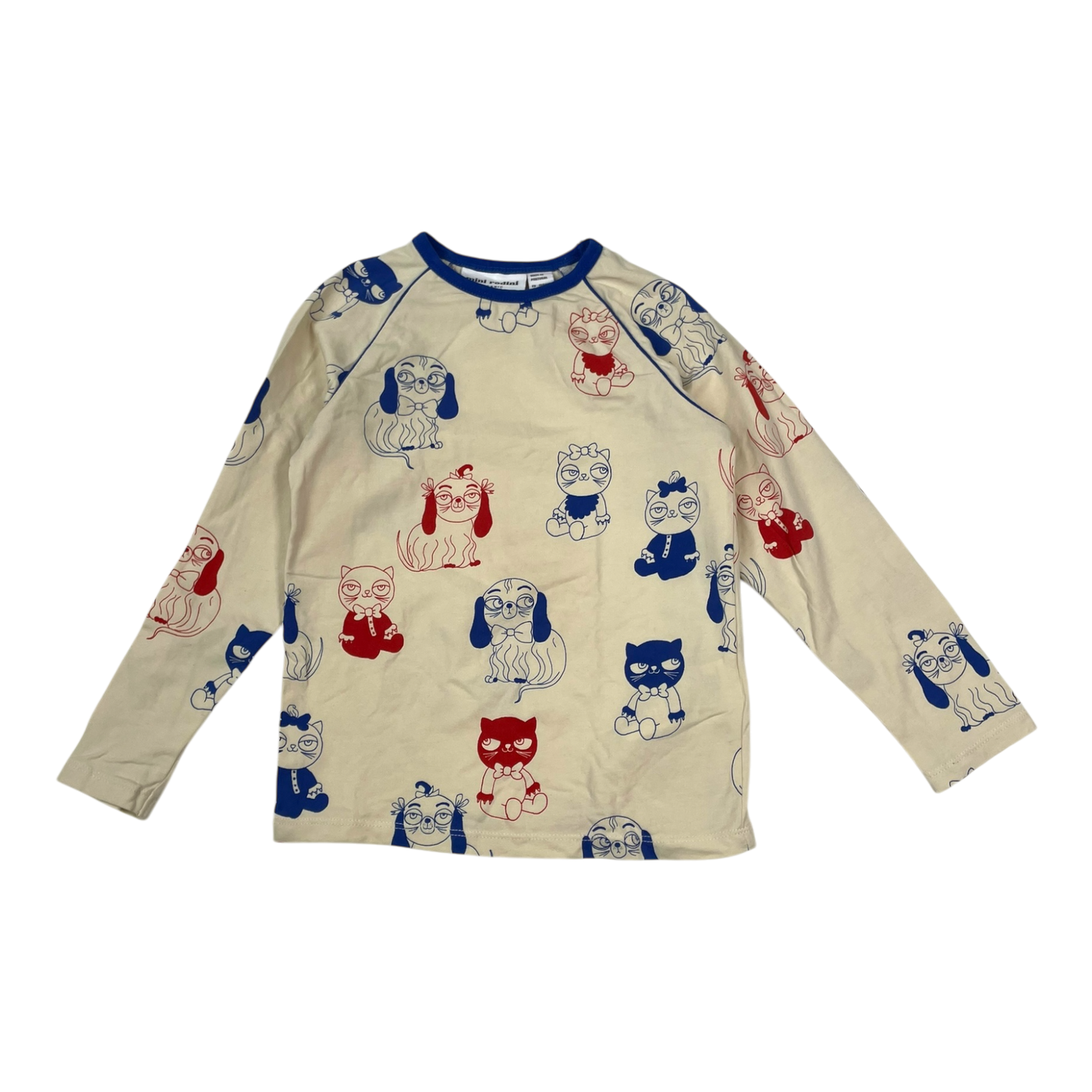 Mini Rodini shirt, cat & dog | 104/110cm