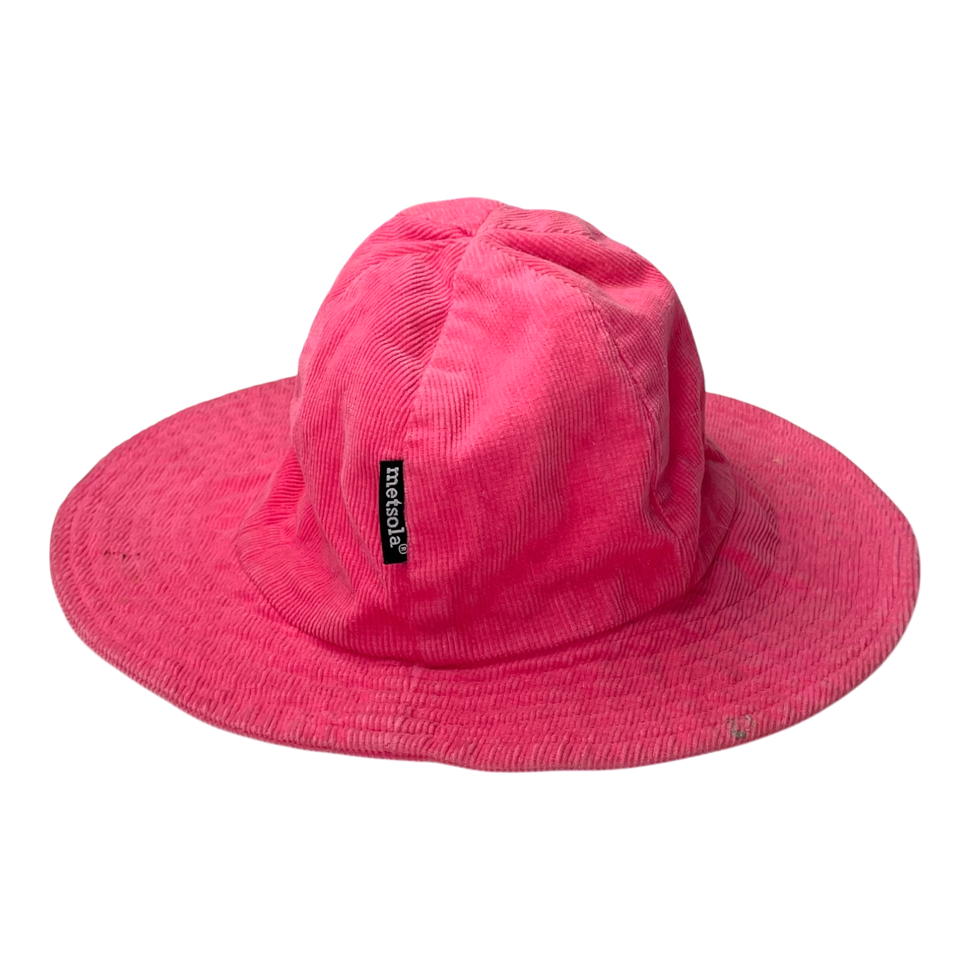 Metsola corduroy summer hat, raspberry | 50/52cm