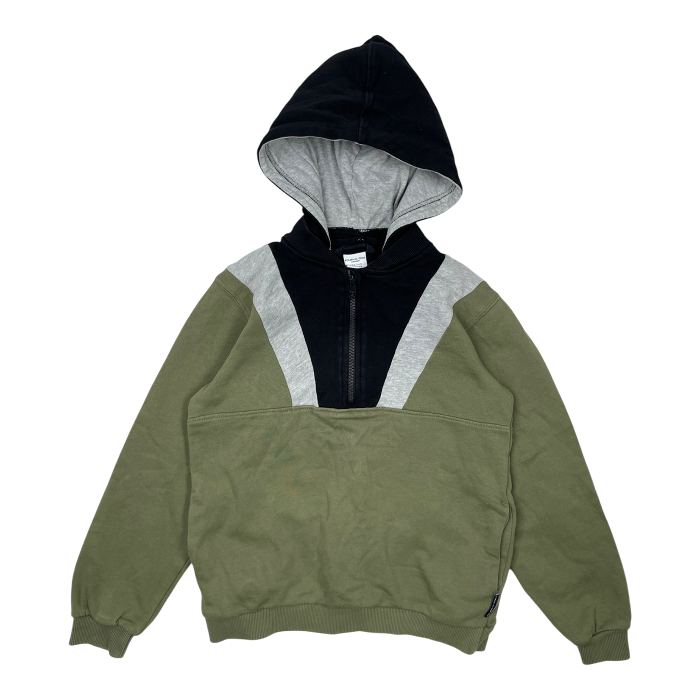 Polarn O. Pyret half zip hoodie, green | 134/140cm