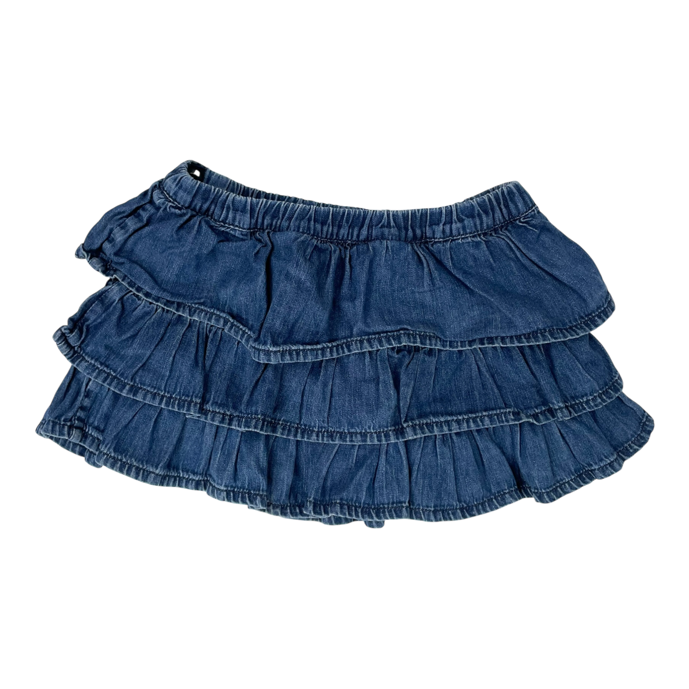 Polarn O. Pyret tiered skirt, denim blue | 104cm