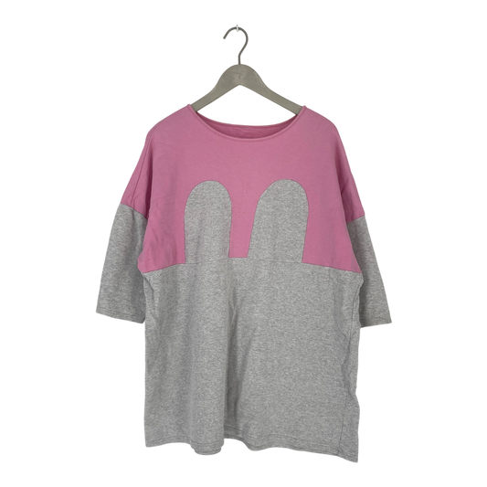 R/H mickey sweat t-shirt, grey / pink | woman L