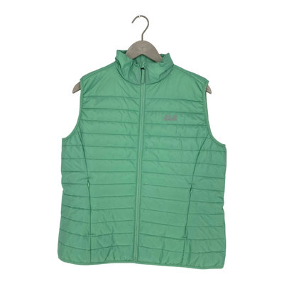 Jack Wolfskin padded vest, tea green | woman XL